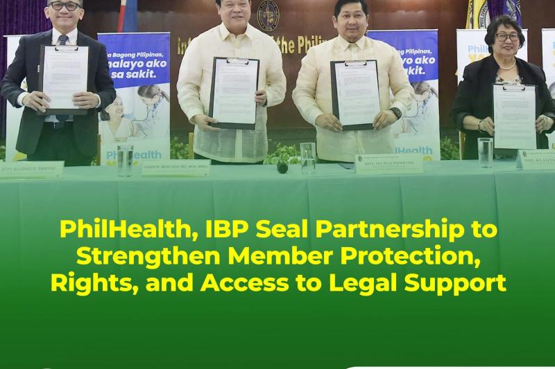 PhilHealth, IBP Nagkasundo na Patatagin ang Proteksyon, Karapatan, at Legal na Suporta para sa mga Miyembro